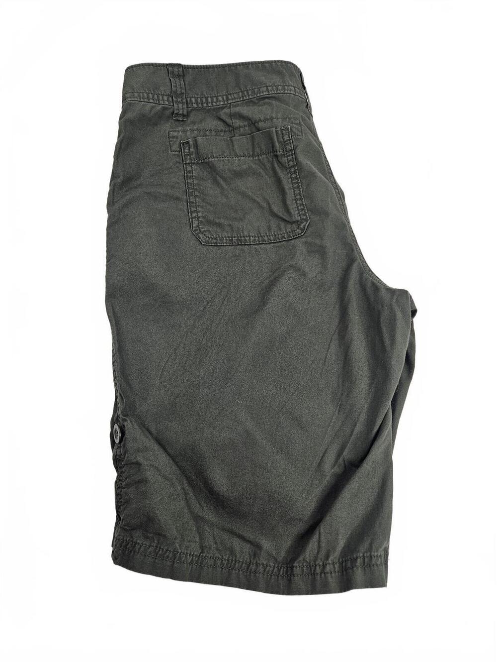 Eddie Bauer Women's Gray Casual Shorts Size 14 w/Button-Up Hem for Versatility - Picture 2 of 8